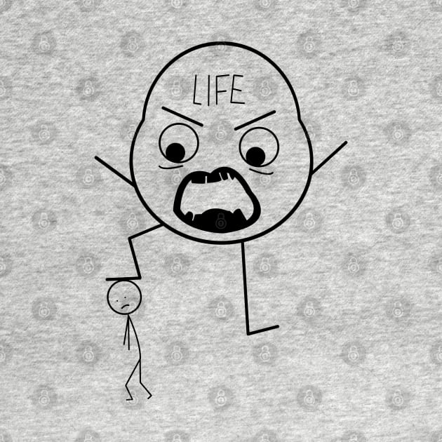 Guy with bad life - stick figures by bubble_designer